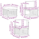 Sektionalsofa sæt 7 pcs Naturlig og Lys Grå Massivt Akacietræ