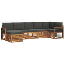 Sektionalsofa sæt med pude 7 pcs Naturlig og Antracit