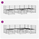 Udendørs sofagruppe 8 pcs Naturfarvet Massivt Akacietræ