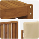 Udendørs sofagruppe 8 pcs Naturlig og Beige Massivt Akacietræ
