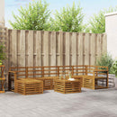 Sofasæt 8 pcs Naturfarvet Massivt Akacietræ