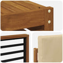 Udendørs sofagruppe 8 pcs Naturlig og Beige Massivt Akacietræ