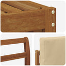Udendørs sofagruppe 8 pcs Naturlig og Beige Massivt Akacietræ