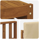 Udendørs sofagruppe 9 pcs Naturlig og Beige Massivt Akacietræ