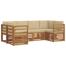 Sektionalsofa sæt med pude 6 pcs Naturfarvet