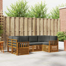 Sektionalsofa sæt med pude 6 pcs Naturlig og Antracit