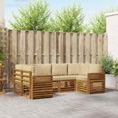 Sektionalsofa sæt med pude 6 pcs Naturlig og Beige