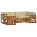 Sektionalsofa sæt med pude 6 pcs Naturlig og Beige