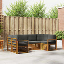 Sektionalsofa sæt med pude 6 pcs Naturlig og Antracit