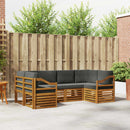 Sektionalsofa sæt med pude 6 pcs Naturlig og Antracit