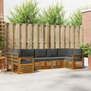Sektionalsofa sæt med pude 7 pcs Naturlig og Antracit