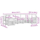 Sektionalsofa sæt med pude 7 pcs Naturlig og Beige