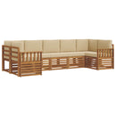 Sektionalsofa sæt med pude 7 pcs Naturlig og Beige