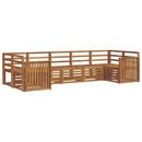 Sektionalsofa sæt 7 pcs Naturfarvet