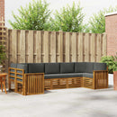 Sektionalsofa sæt med pude 7 pcs Naturlig og Antracit