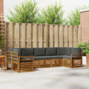 Sektionalsofa sæt med pude 7 pcs Naturlig og Antracit