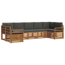 Sektionalsofa sæt med pude 7 pcs Naturlig og Antracit