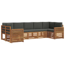 Sektionalsofa sæt med pude 7 pcs Naturlig og Antracit