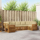 Sektionalsofa sæt med pude 7 pcs Naturlig og Beige