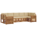 Sektionalsofa sæt med pude 7 pcs Naturlig og Beige