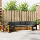 Sektionalsofa sæt med pude 7 pcs Naturlig og Antracit