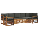 Sektionalsofa sæt med pude 7 pcs Naturlig og Antracit