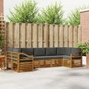 Sektionalsofa sæt med pude 7 pcs Naturlig og Antracit