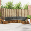 Udendørs sofagruppe Naturlig og Antracit 273 x 213,5 x 73 cm