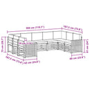Sektionalsofa sæt med pude 9 pcs Naturlig og Lys Grå