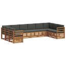 Sektionalsofa sæt med pude 10 pcs Naturlig og Antracit