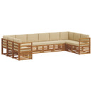 Sektionalsofa sæt med pude 10 pcs Naturlig og Beige