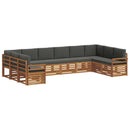 Sektionalsofa sæt med pude 10 pcs Naturlig og Antracit