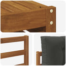 Udendørs sofagruppe med pude 5 pcs Naturlig og Antracit