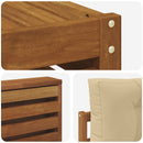 Udendørs sofagruppe med pude 5 pcs Naturlig og Beige