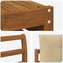 Udendørs sofagruppe med pude 7 pcs Naturlig og Beige