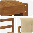 Udendørs sofagruppe med pude 8 pcs Naturlig og Beige