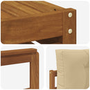 Udendørs sofagruppe med pude 8 pcs Naturlig og Beige