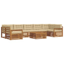 Udendørs sofagruppe med pude 8 pcs Naturlig og Beige