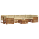 Udendørs sofagruppe med pude 8 pcs Naturlig og Beige