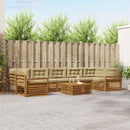 Udendørs sofagruppe med pude 8 pcs Naturlig og Beige