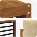 Udendørs sofagruppe med pude 8 pcs Naturlig og Beige