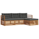 Udendørs sofagruppe Naturlig og Antracit 245,5 x 162,5 x 73 cm