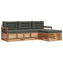 Udendørs sofagruppe Naturlig og Antracit 249,5 x 162,5 x 73 cm