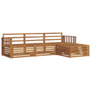 Udendørs sofagruppe Naturfarvet 249,5 x 162,5 x 73 cm