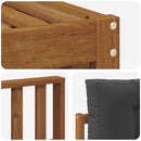 Udendørs sofagruppe Naturlig og Antracit 249,5 x 162,5 x 73 cm