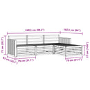 Udendørs sofagruppe Naturfarvet 249,5 x 162,5 x 73 cm