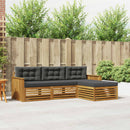Udendørs sofagruppe Naturlig og Antracit 249,5 x 162,5 x 73 cm
