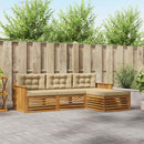 Udendørs sofagruppe Naturlig og Beige 249,5 x 162,5 x 73 cm