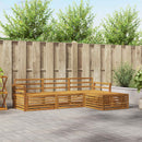Udendørs sofagruppe Naturfarvet 254 x 162,5 x 73 cm