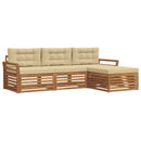 Udendørs sofagruppe Naturlig og Beige 254 x 162,5 x 73 cm